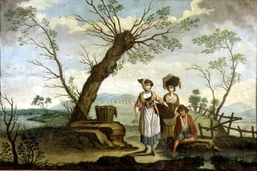 Rustic Landscape with Washerwomen and a Peasant