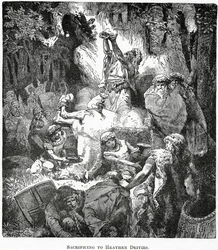 Sacrificing to Heathen Deities, c.1890