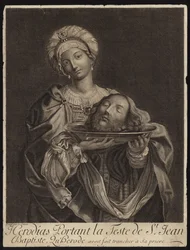 Salome carrying the head of St John the Baptist on a plate