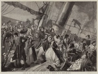 Scene on Board a French Steamer from Havre to Honfleur