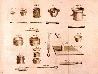 Scientific Equipment, from The Elements of Chemistry by Antoine Laurent de Lavoisier, engraved by D.Lizars