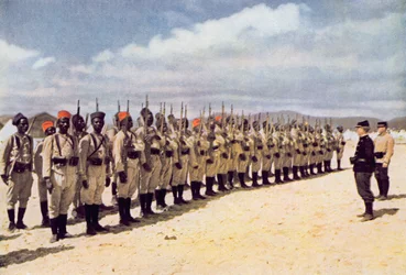 Senegalese Infantry on the Beach at Frejus