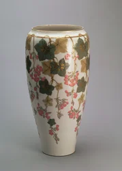 Sevres vase, with overglaze decoration