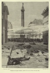 Shootings in the Place Vendome, Paris, Paris Commune, 23 March 1871