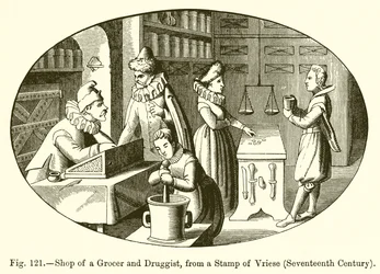 Shop of a Grocer and Druggist