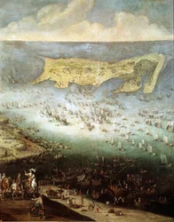 Siege of the Citadel of Saint Martin on Ile de Re, in 1627