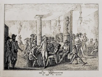 Sieyes and Les Nationnaires at the cafe du caveau in Paris, August 1789