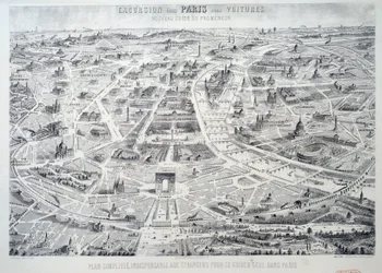 Simplified plan of Paris indispensable to strangers to guide themselves alone in the city. Plate taken from 