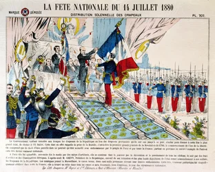 Solemn Distribution of Flags at Longchamp by President Jules Grevy, 14th July 1880