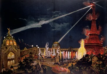 Souvenir of Illuminations in Paris to commemorate the 1st Centenary of the French Revolution during the 1889 Exposition Universelle