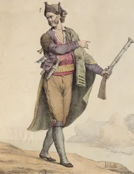 Spanish Smuggler of Cadiz Area, 1815 (engraved by Langlume)