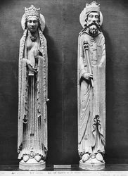 St. Clotilda and Clovis I, from the Church Notre-Dame of Corbeil (plaster cast)