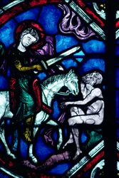St. Martin Divides his Cloak, 13th century