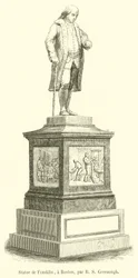 Statue of Franklin, in Boston