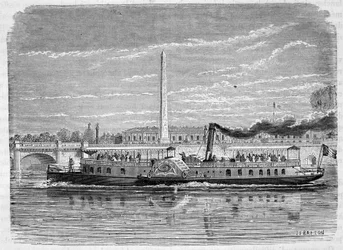 Steam Boat (Wheeled) Intended to Do the Omnibus Service on the Seine in Paris During the World Exposition of 1867