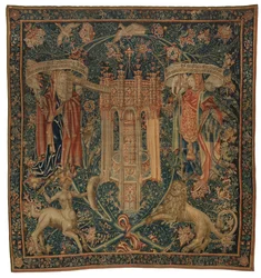 Tapestry, Sibylla Hellespontica and Phrygia (one of set of six Sibyls) called 