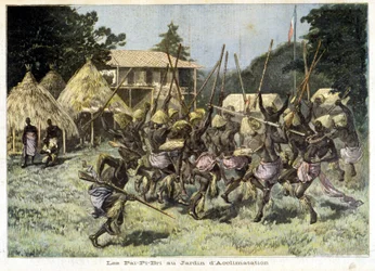 The Africans Pai-Pi-Bri at the Garden of Acclimatization - in “Le Petit Journal” of 05/08/1893