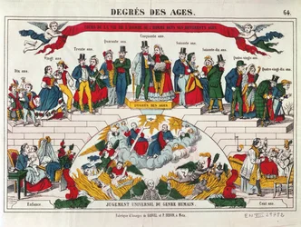 The Ages of Men and Women, Imagerie Gangel, Metz, mid 19th century