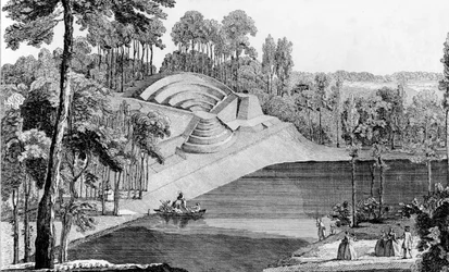 The Amphitheatre of Claremont, 6 Leagues from London, from Details des Nouveaux Jardins a la Mode, by George Louis le Rouge, published c.1770-87