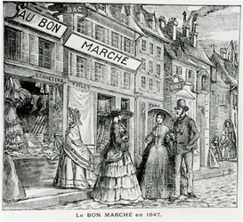 The Bon Marché Shop in the rue du Bac, Paris in 1847