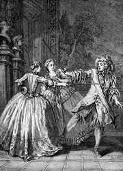 The Bourgeois Gentleman, illustration from a Book of Works by Moliere