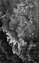 The Chinese Empire: the Yunnan and Tonkin border route. Engraving in 