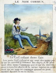The Common Name (Child holding a kite) - in 