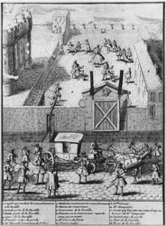 The Convulsionaries of Saint-Medard taken to the prison of La Bastille, c.1730