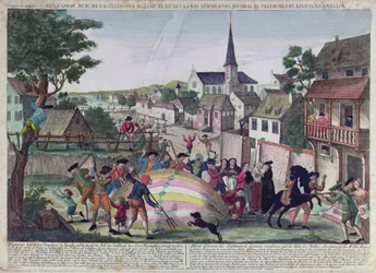 The General Alarm of the Inhabitants of Gonesse Caused by the Descent of a Balloon, 27th August, 1783