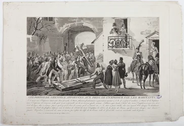 The Inhabitants Depositing the Gates of Grenoble at the Feet of the Emperor, 6th March 1815
