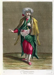 The Janissary, from the Collection of Prints of Costumes from the Levant, engraved by Philippe Simonneau