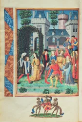 The Magic Garden, with allegorical figures of Courtesy, Love, Beauty and Liberality, from the Roman de la Rose