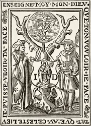 The Marque of Jehan St Denis, Parisien Bookseller, from Science and Literature in The Middle Ages by Paul Lacroix pub. London 1878