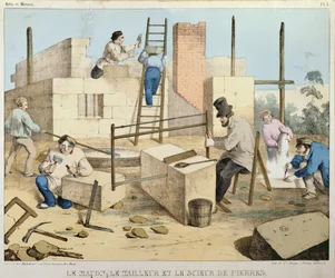 The Mason, The Stone Cutter and Stone Sawyer, c.1860