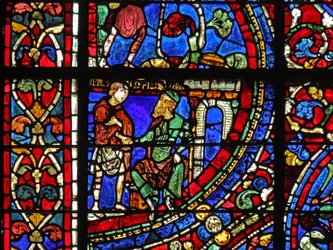 The Prodigal Son window: asks for work