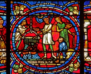 The Prodigal Son window: preparing the meal