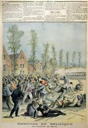 The Riots in Mons, illustration from Le Petit Journal, May 1893