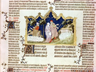 The Separation of Abraham and Lot, from The Bible of Jean de Sy, c.1355