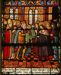 The St Louis Window: The Emperor Offers Relics of the Instruments of the Passion