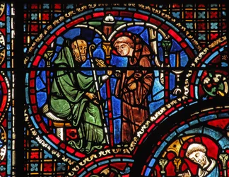 The St Lubin Window: St Avit Gives Back Lubin the Keys to the Cellar