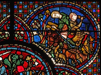 The St Lubin Window: Studies While His Companion Drinks as They Guard the Sheep