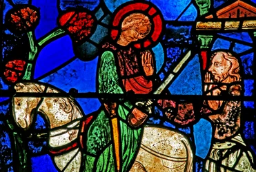 The St Martin Window: The Saint Divides His Cloak