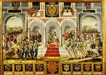 The Treaty of Cateau-Cambresis and the Embrace of Henri II of France and Philip II of Spain, 2nd-3rd April 1559