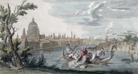 The Triumph of Modern Taste, dedicated to Signora Faustina Bordoni (1693-1781), engraved by Venerys, c.1727
