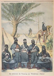 The Tuareg Caravan at the Winter Velodrome, illustration from Le Petit Journal