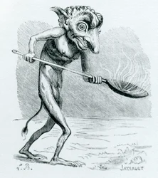 The Ukobach, Illustration from the Dictionnaire Infernal by Jacques Albin Simon Collin de Plancy