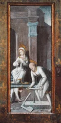 The Workshop at Nazareth, right hand panel from a triptych