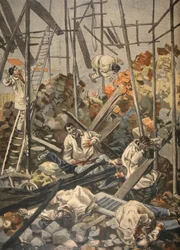 The accident at Chesnay, illustration from Le Petit Journal: Supplement illustre, 1898