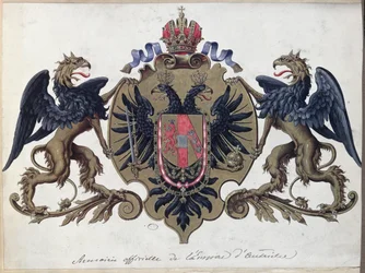The coat of arms of the Austrian Empire, before 1867