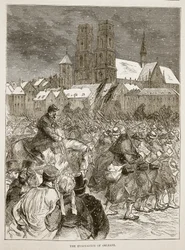 The evacuation of Orleans, December 1870, illustration from Cassells History of the War between France and Germany, 1870-1871